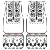 Ukraine Military Vyshyvanka Pattern Car Mats Ukrainian Heritage White Tactical Style - Wonder Print Shop