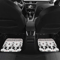 Ukraine Military Vyshyvanka Pattern Car Mats Ukrainian Heritage White Tactical Style - Wonder Print Shop