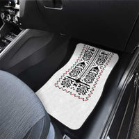 Ukraine Military Vyshyvanka Pattern Car Mats Ukrainian Heritage White Tactical Style - Wonder Print Shop