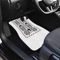 Ukraine Military Vyshyvanka Pattern Car Mats Ukrainian Heritage White Tactical Style - Wonder Print Shop