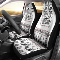 Ukraine Military Vyshyvanka Pattern Car Seat Cover Ukrainian Heritage White Tactical Style - Wonder Print Shop