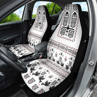 Ukraine Military Vyshyvanka Pattern Car Seat Cover Ukrainian Heritage White Tactical Style - Wonder Print Shop