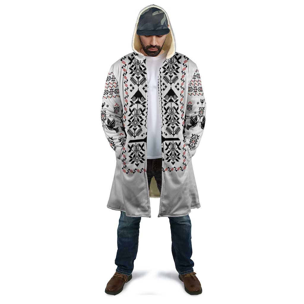 Ukraine Military Vyshyvanka Pattern Cloak Ukrainian Heritage White Tactical Style - Wonder Print Shop