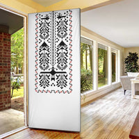 Ukraine Military Vyshyvanka Pattern Door Cover Ukrainian Heritage White Tactical Style - Wonder Print Shop