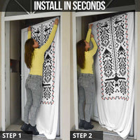 Ukraine Military Vyshyvanka Pattern Door Cover Ukrainian Heritage White Tactical Style - Wonder Print Shop