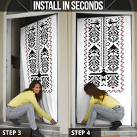 Ukraine Military Vyshyvanka Pattern Door Cover Ukrainian Heritage White Tactical Style - Wonder Print Shop