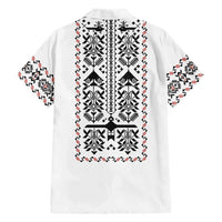 Ukraine Military Vyshyvanka Pattern Family Matching Mermaid Dress and Hawaiian Shirt Ukrainian Heritage White Tactical Style