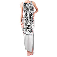 Ukraine Military Vyshyvanka Pattern Family Matching Tank Maxi Dress and Hawaiian Shirt Ukrainian Heritage White Tactical Style