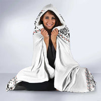 Ukraine Military Vyshyvanka Pattern Hooded Blanket Ukrainian Heritage White Tactical Style - Wonder Print Shop