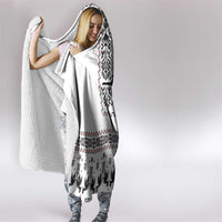 Ukraine Military Vyshyvanka Pattern Hooded Blanket Ukrainian Heritage White Tactical Style - Wonder Print Shop
