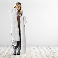 Ukraine Military Vyshyvanka Pattern Hooded Blanket Ukrainian Heritage White Tactical Style - Wonder Print Shop