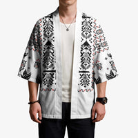 Ukraine Military Vyshyvanka Pattern Kimono Ukrainian Heritage White Tactical Style - Wonder Print Shop