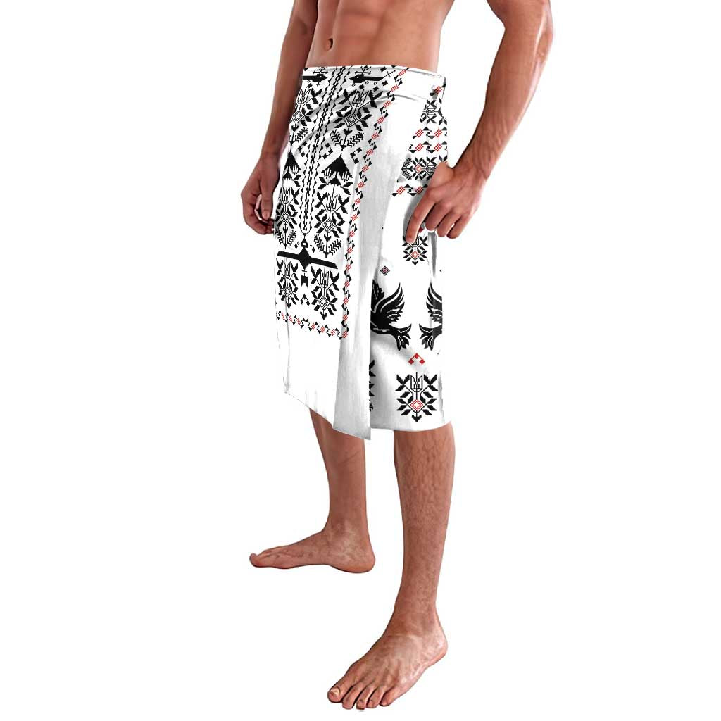 Ukraine Military Vyshyvanka Pattern Lavalava Ukrainian Heritage White Tactical Style - Wonder Print Shop