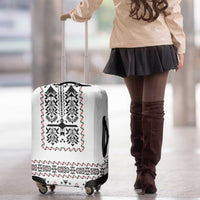 Ukraine Military Vyshyvanka Pattern Luggage Cover Ukrainian Heritage White Tactical Style - Wonder Print Shop