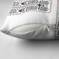 Ukraine Military Vyshyvanka Pattern Pillow Cover Ukrainian Heritage White Tactical Style - Wonder Print Shop