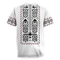 Ukraine Military Vyshyvanka Pattern Rugby Jersey Ukrainian Heritage White Tactical Style - Wonder Print Shop