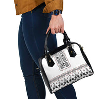 Ukraine Military Vyshyvanka Pattern Shoulder Handbag Ukrainian Heritage White Tactical Style - Wonder Print Shop