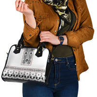 Ukraine Military Vyshyvanka Pattern Shoulder Handbag Ukrainian Heritage White Tactical Style - Wonder Print Shop