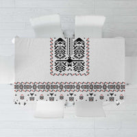 Ukraine Military Vyshyvanka Pattern Tablecloth Ukrainian Heritage White Tactical Style - Wonder Print Shop