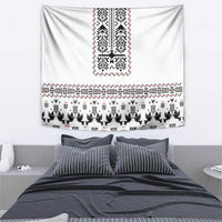 Ukraine Military Vyshyvanka Pattern Tapestry Ukrainian Heritage White Tactical Style - Wonder Print Shop