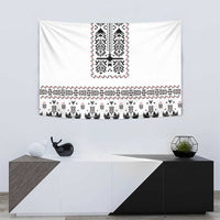 Ukraine Military Vyshyvanka Pattern Tapestry Ukrainian Heritage White Tactical Style - Wonder Print Shop