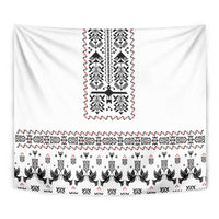 Ukraine Military Vyshyvanka Pattern Tapestry Ukrainian Heritage White Tactical Style - Wonder Print Shop