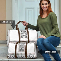 Ukraine Military Vyshyvanka Pattern Travel Bag Ukrainian Heritage White Tactical Style - Wonder Print Shop