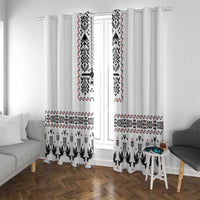 Ukraine Military Vyshyvanka Pattern Window Curtain Ukrainian Heritage White Tactical Style - Wonder Print Shop