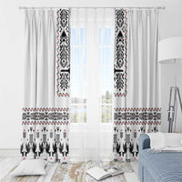 Ukraine Military Vyshyvanka Pattern Window Curtain Ukrainian Heritage White Tactical Style - Wonder Print Shop