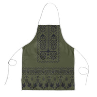 Ukraine Military Vyshyvanka Pattern Apron Ukrainian Heritage Green Tactical Style - Wonder Print Shop