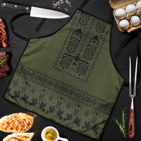 Ukraine Military Vyshyvanka Pattern Apron Ukrainian Heritage Green Tactical Style - Wonder Print Shop