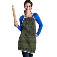 Ukraine Military Vyshyvanka Pattern Apron Ukrainian Heritage Green Tactical Style - Wonder Print Shop