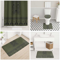 Ukraine Military Vyshyvanka Pattern Bathroom Set Ukrainian Heritage Green Tactical Style - Wonder Print Shop