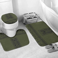 Ukraine Military Vyshyvanka Pattern Bathroom Set Ukrainian Heritage Green Tactical Style - Wonder Print Shop