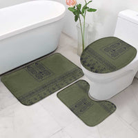Ukraine Military Vyshyvanka Pattern Bathroom Set Ukrainian Heritage Green Tactical Style - Wonder Print Shop