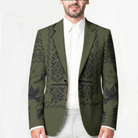 Ukraine Military Vyshyvanka Pattern Blazer Ukrainian Heritage Green Tactical Style - Wonder Print Shop