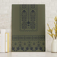 Ukraine Military Vyshyvanka Pattern Canvas Wall Art Ukrainian Heritage Green Tactical Style - Wonder Print Shop