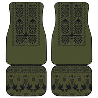 Ukraine Military Vyshyvanka Pattern Car Mats Ukrainian Heritage Green Tactical Style - Wonder Print Shop
