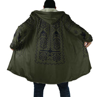 Ukraine Military Vyshyvanka Pattern Cloak Ukrainian Heritage Green Tactical Style - Wonder Print Shop