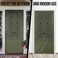 Ukraine Military Vyshyvanka Pattern Door Cover Ukrainian Heritage Green Tactical Style - Wonder Print Shop