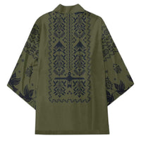 Ukraine Military Vyshyvanka Pattern Kimono Ukrainian Heritage Green Tactical Style - Wonder Print Shop