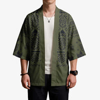 Ukraine Military Vyshyvanka Pattern Kimono Ukrainian Heritage Green Tactical Style - Wonder Print Shop