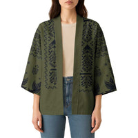 Ukraine Military Vyshyvanka Pattern Kimono Ukrainian Heritage Green Tactical Style - Wonder Print Shop