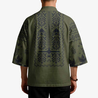 Ukraine Military Vyshyvanka Pattern Kimono Ukrainian Heritage Green Tactical Style - Wonder Print Shop