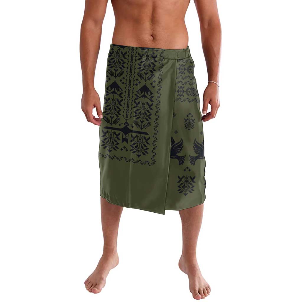 Ukraine Military Vyshyvanka Pattern Lavalava Ukrainian Heritage Green Tactical Style - Wonder Print Shop