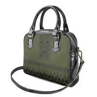 Ukraine Military Vyshyvanka Pattern Shoulder Handbag Ukrainian Heritage Green Tactical Style - Wonder Print Shop