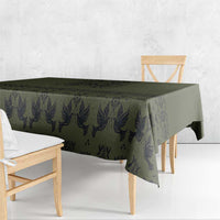 Ukraine Military Vyshyvanka Pattern Tablecloth Ukrainian Heritage Green Tactical Style - Wonder Print Shop