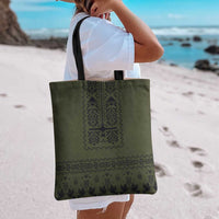 Ukraine Military Vyshyvanka Pattern Tote Bag Ukrainian Heritage Green Tactical Style - Wonder Print Shop