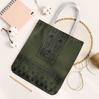 Ukraine Military Vyshyvanka Pattern Tote Bag Ukrainian Heritage Green Tactical Style - Wonder Print Shop