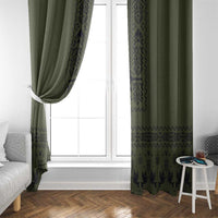 Ukraine Military Vyshyvanka Pattern Window Curtain Ukrainian Heritage Green Tactical Style - Wonder Print Shop